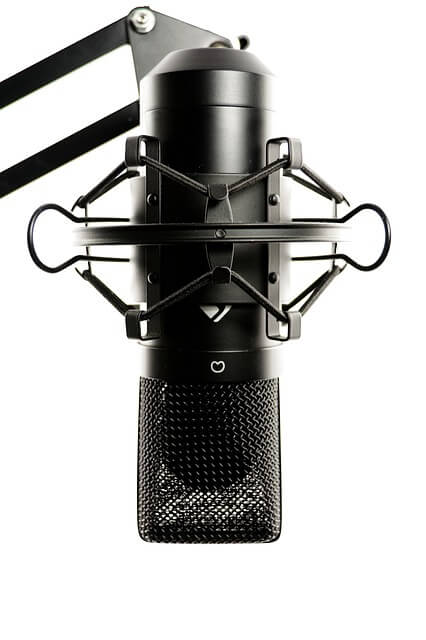 Mikrofon in Mikrofonspinne